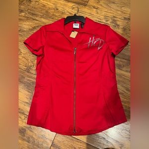 Harley Davidson Womens Zip Up Shirt Small